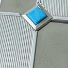Zippo Corner Connection Lighter 20520 High Polish Chrome Turquoise Stone Mint