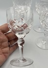 Set Of 4 Vintage Regent By Stuart Cut Clear Crystal Stemware Claret Wine 4 Oz