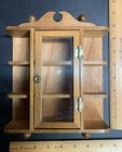 3x Lot Wooden Thimble Display Cases Wall-hang   Flat-stand Shelves  Center Glass
