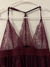 Victoria s Secret Women   s Burgundy Sheer Lace Full Slip Strap  Size L