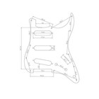 Brown Pearl Sss 11 Holes Strat Electric Guitar Pickguard Scratch Plate For Us   