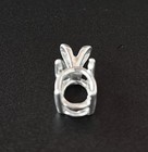 6x4 Mm - 14x10 Mm Oval 925 Sterling Silver Wire Setting Pendant  Pre-notched