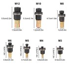 7pcs Manual Rivet Nut Tool Kit M3-m12 Carbon Steel Nutsert Set For Drill Wrench