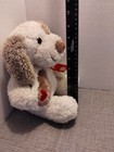 Dan Dee Collectors Puppy Dog Plush 12 Inch  hugs  Heart Beige Tan Stuffed Animal