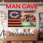 Chicago Bears Flag 3 x5  Mascot Banner Nfl Fast Free Shipping Us Seller