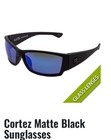 New Salt Life Cortez Matte Black Smoke Blue Glass Lens  Sunglasses New Msrp  229