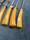 6pc Jumbo Vintage Rare Lighting Yellow Catalin Butterscotch Bakelite Knives