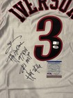 Allen Iverson Signed Authentic Mitchell   Ness 76ers Jersey W 4 Inscriptions 