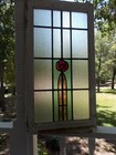 211 English Rose Leaded Stained-glass Window 19 3 4  X 36 1 2  0 S h Added