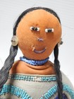 Antique Large 23 1 2  T Comanche Indian Beaded Female Doll - Trail Duster Mocs