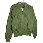 Alpha Industries Mens Army Green Bomber Jacket Military Size Medium