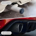 Car Exhaust Tip 2 5 Inch Inlet  Universal Heart Shaped Exhaust Carbon Fiber
