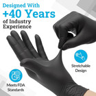 Hand-e Touch Black Nitrile Disposable Gloves Large  50 Count - Bbq  Tattoo  Hair