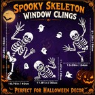 Halloween Window Clings Skeleton Ghost Stickers Spooky Window Decor