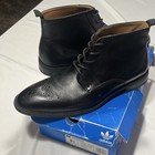 La Milano Men s Black Leather Oxford Dress Shoes Lace Up Cap Toe Size 11