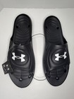 Under Armour Ua Mens Locker Iv Slides Size 18 3023758-001 Black   White