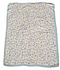 Retro Handmade Quilt Baby Nursery Blanket Crib 38 x30  Pastel Cottagecore Euc