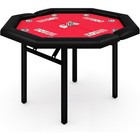 Professional Octagon Poker Table For 8  Foldable With Padded Rails   Cup Holders