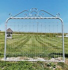 4 t X4  Galvanized Double Loop Woven Wire Metal Gates Historical Antique Garden