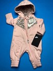 New Nike  Baby Girl 1-pc Gift Set  Hooded Jumpsuit 0-3 Months Pink