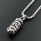 Tibetan Buddhism Buddhist Om Mani Padme Hum Prayer Mantra Solid Pendant Necklace