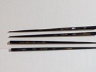 Chop Sticks Black Lacquer Mother Of Pearl Inlay Lot Of 2 Pair 9 