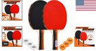 Complete Ping Pong Racket Set  2 Paddles   Balls   Carrying Case For All Levels