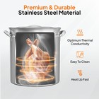 36 Qt Stainless Steel Seafood Boil Pot With Strainer Basket lid hook For Boiling