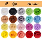Lemonfilter Needle Felting Wool  20 Colors Wool Roving Set 20  Multicolored 