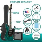 39  Electric Guitar 6 String Beginner W 25w Amp bag accessories Pack Kit Green