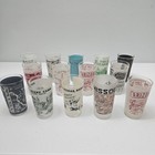 Vtg Hazel Atlas Frosted Souvenir Glasses Lot Of 15 States   Attractions 1950s