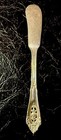 Wallace Rose Point Sterling Silver Butter Spreader 5 5    Flat Handle Knife