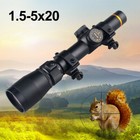 Riflescope 1 5-5 X 20mm Mildot Rifle Scope Reticle Scope Hunt  tube Rings