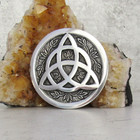 Triquetra Altar Tile 3 5  Silver Aluminum Incense Burner Wicca New