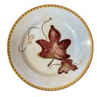 Crate   Barrel Salad Plates Autumn Fall Leaf Set Of 4 Decorative Gold Gilt