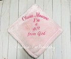 Personalized Baby Boy Girl Blanket Monogrammed I m A Gift From God