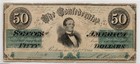 T-16  50 1861 Confederate Pf-1 Civil War Paper Money Pcgs F 15 Jefferson Davis