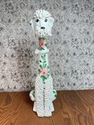 Mid Century Spaghetti Poodle 18  Dog Statue Italy Art Pottery Porcelain Mcm
