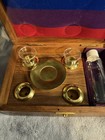 The Communion Company Portable Communion Set Wooden Box W  Cups   Trays Insert