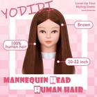 Mannequin Head With 100  Human Hair  Manikin Head Human Hair Cosmetology Doll   