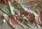 Lot Of 9 Baby Girl Bandana Bibs Drool Teething Cotton Burp Cloth