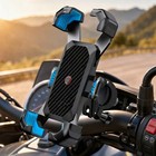 Motorcycle Phone Mount Auto Lock 100mph Military Anti-shake Bike Phone Holder Us