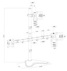 Vivo Triple Monitor Desk Stand  Heavy Duty Adjustable Mount For 3 Screens