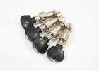 4 String Banjo Tuning Pegs  Nickel Plated  Plastic Black Color Button  328n-bx