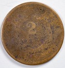 1864 2c Two Cent Piece Circulated
