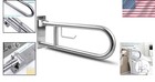 Ergonomic Bathroom Grab Bar With Paper Holder For Elderly   Disabled Safety
