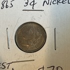 1865 Us Three Cent Nickel 3c Civil War Era Coin Great Details