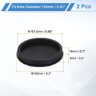 2pcs Silicone Hole Plugs  Round Rubber Stopper For 150mm 5 91  Hole  Black