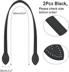 2pcs 23  Leather Purse Straps  Short Bag Handles Handbag Strap   Sew-on Hole Pu