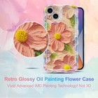  Case For 6 7 Inch  Colorful Retro Oil Painting Iphone 14 Plus 15 Plus Pink